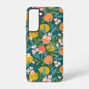 Vintages Orange & Lemon Blossom Muster Samsung Galaxy Hülle