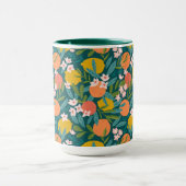 Vintages Orange & Lemon Blossom Muster Tasse (Zentrum)