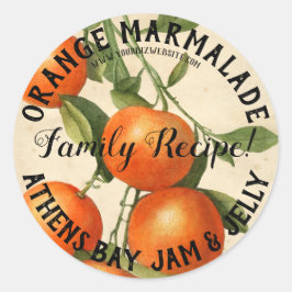 Vintages Orange-Marmalade-Produktlabel Runder Aufkleber