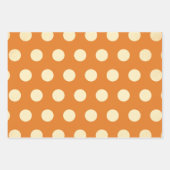 Vintages Orange Polka-Dot-Muster Geschenkpapier Set (Vorderseite 2)