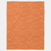 Vintages Orange Retro geometrisches Linienmuster Fleecedecke (Vorderseite)