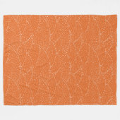Vintages Orange Retro geometrisches Linienmuster Fleecedecke (Vorderseite (Horizontal))