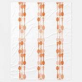 Vintages Orange Retro-Muster Fleecedecke (Vorderseite)