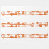Vintages Orange Retro-Muster Fleecedecke (Vorderseite (Horizontal))