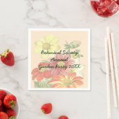 Vintages Orange und Gelbe Blumen Party Serviette (Beispiel)