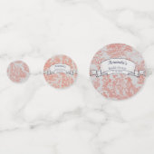 Vintages orangefarbenes Duschbad Konfetti (Vorderseiten)