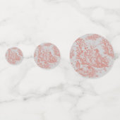 Vintages orangefarbenes Duschbad Konfetti (Rückseiten)