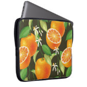 Vintages orangefarbenes Muster Laptopschutzhülle (Vorne Rechts)