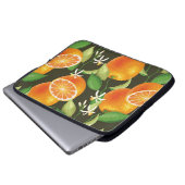 Vintages orangefarbenes Muster Laptopschutzhülle (Vorne Knopf)