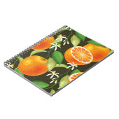Vintages orangefarbenes Muster Notizblock (Linke Seite)
