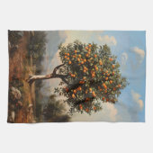 Vintages Orangenbaumgemälde Geschirrtuch (Horizontal)