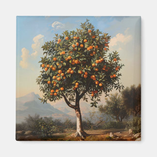 Vintages Orangenbaumgemälde Magnet