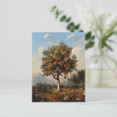 Vintages Orangenbaumgemälde Postkarte (Stehend Vorderseite)