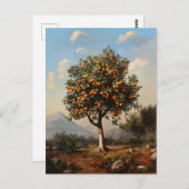 Vintages Orangenbaumgemälde Postkarte (Vorne/Hinten)