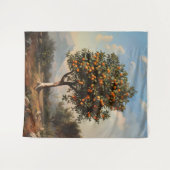 Vintages Orangenbaumgemälde Wandteppich (Vorderseite (Horizontal))