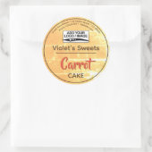 Vintages Orangencreme Runder Aufkleber (Tasche)