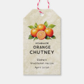 Vintages Orangenkochfeld Geschenkanhänger (Vorderseite)