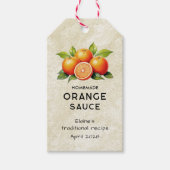 Vintages Orangensaucenlabel Geschenkanhänger (Vorderseite)