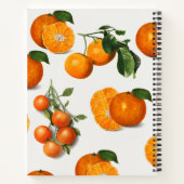 Vintages Orangenzitrusrezept mit Wasserfarbe Notizblock (Rückseite)