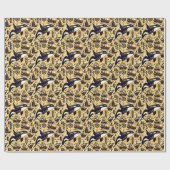 Vintages Orca-Nautische Muster Geschenkpapier (Flach)