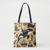 Vintages Orca-Nautische Muster Tasche (Vorderseite)
