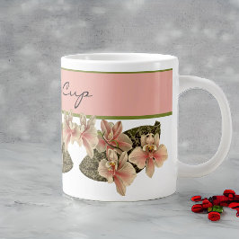 Vintages Orchid-Monogramm Kaffeetasse