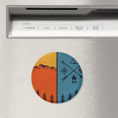 Vintages Oregon Portland Krater Nationalpark Magnet (In Situ (Geschirrspüler))