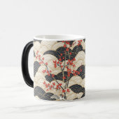 Vintages Oriental Red Leaf Muster Verwandlungstasse (Vorderseite Links)