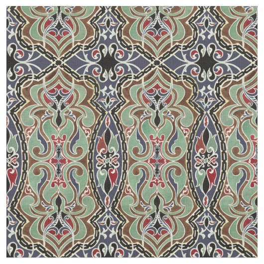 Vintages orientalisches arabisches Muster Stoff (Nahaufnahme)