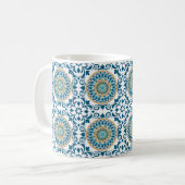 Vintages orientalisches Dekorationsmittel Blau, Br Kaffeetasse (Vorderseite Links)