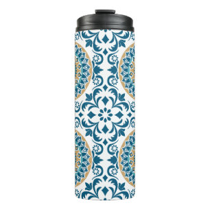 Vintages orientalisches Dekorationsmittel Blau, Br Thermosbecher