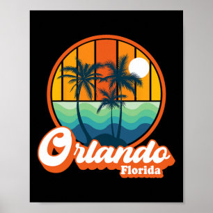 Vintages Orlando Florida Sommerurlaub Strand Souv Poster