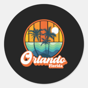 Vintages Orlando Florida Sommerurlaub Strand Souv Runder Aufkleber