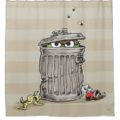 Vintages Oscar in Mülleimer Duschvorhang (Vorderseite)