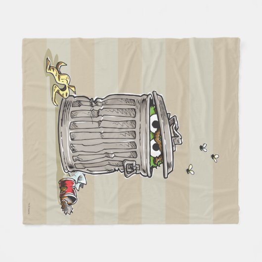 Vintages Oscar in Mülleimer Fleecedecke (Vorderseite (Horizontal))