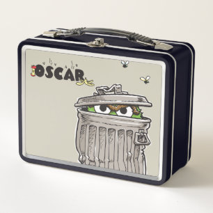 Vintages Oscar in Mülleimer Metall Lunch Box