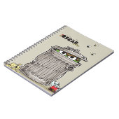 Vintages Oscar in Mülleimer Notizblock (Linke Seite)