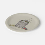 Vintages Oscar in Mülleimer Pappteller (Schrägansicht)