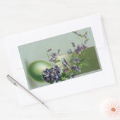 Vintages Ostereier mit blühenden violetten Blumen Rechteckiger Aufkleber (Umschlag)