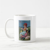 Vintages Ostereier mit Hühnern Kaffeetasse (Links)
