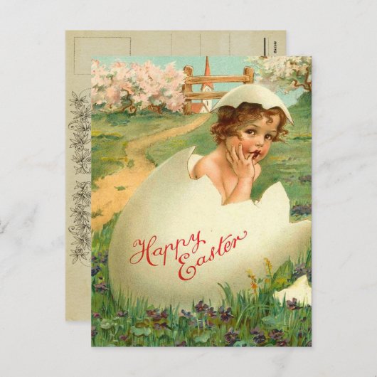 Vintages Ostereier Postkarte (Vorne/Hinten)