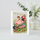 Vintages Ostereier Postkarte (Stehend Vorderseite)