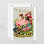 Vintages Ostereier Postkarte (Vorne/Hinten)