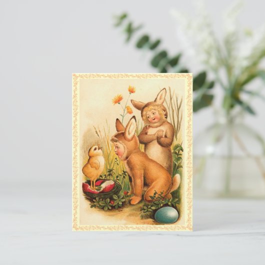 Vintages Ostereier Postkarte (Stehend Vorderseite)