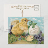 Vintages Ostereig Feiertagspostkarte (Vorne/Hinten)