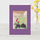 Vintages Osterfenster Karte (Gelbe Blume)
