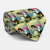 Vintages OsterGirl und Baby Chicks Krawatte (Gerollt)