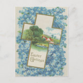 Vintages Ostergrußkreuz Postkarte (Vorderseite)