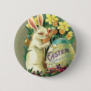 Vintages Osterhasen-Button Button
