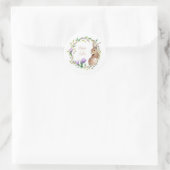 Vintages Osterkaninchen Runder Aufkleber (Tasche)